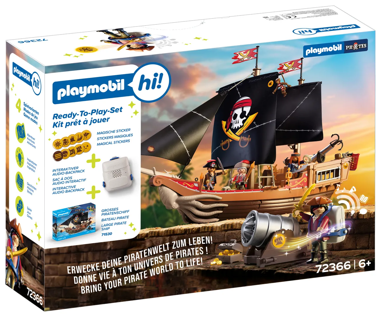 Caja del Playmobil hi! Ready-to-Play Set Piratas con barco pirata